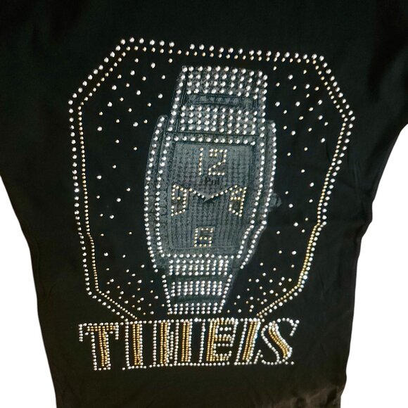 POL Graphic Baby Tee Sequin Bedazzle Long-Sleeved NEW S M L - Picture 2 of 3